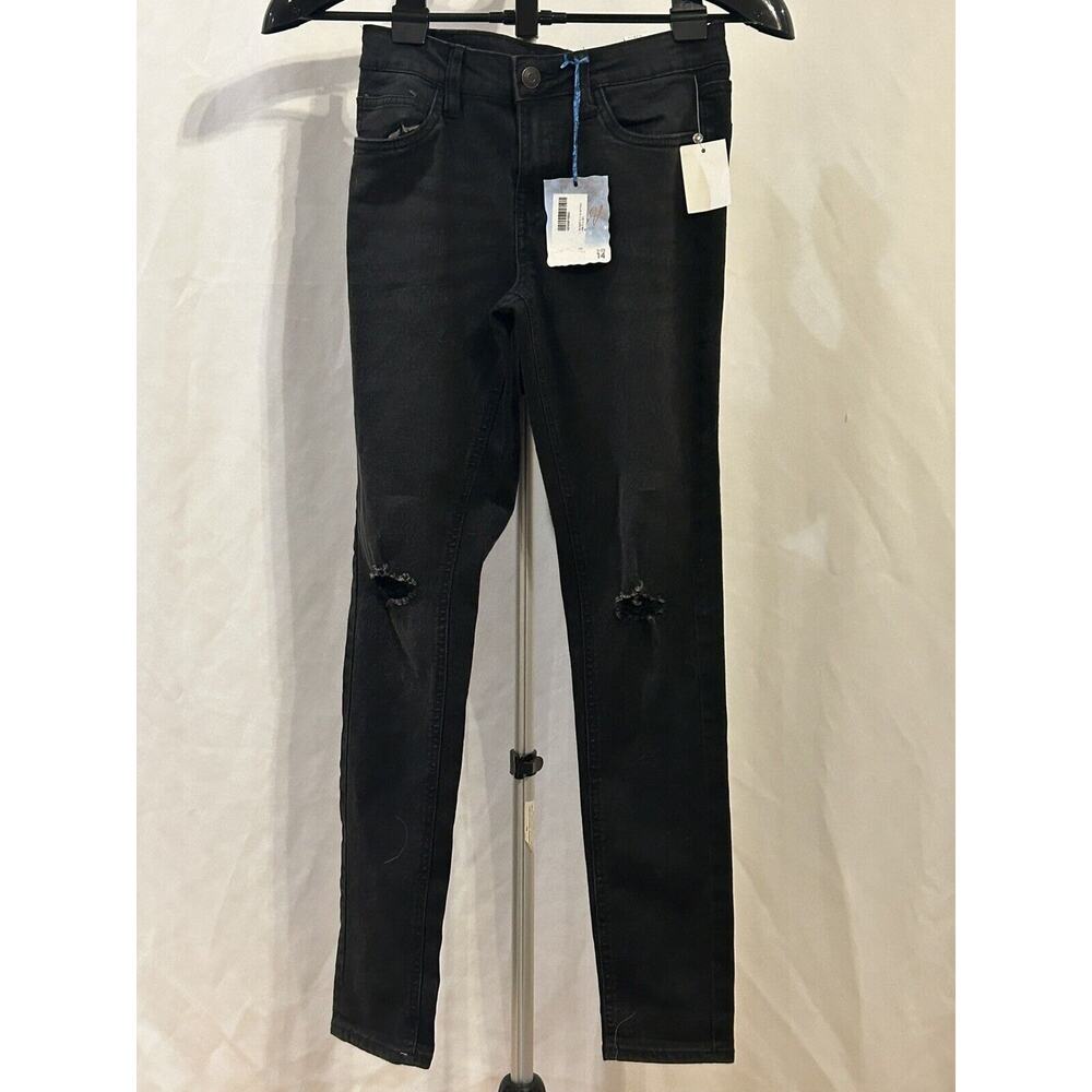 Studio V Girls size 14 Galaxy Beach Black Denim NWT
